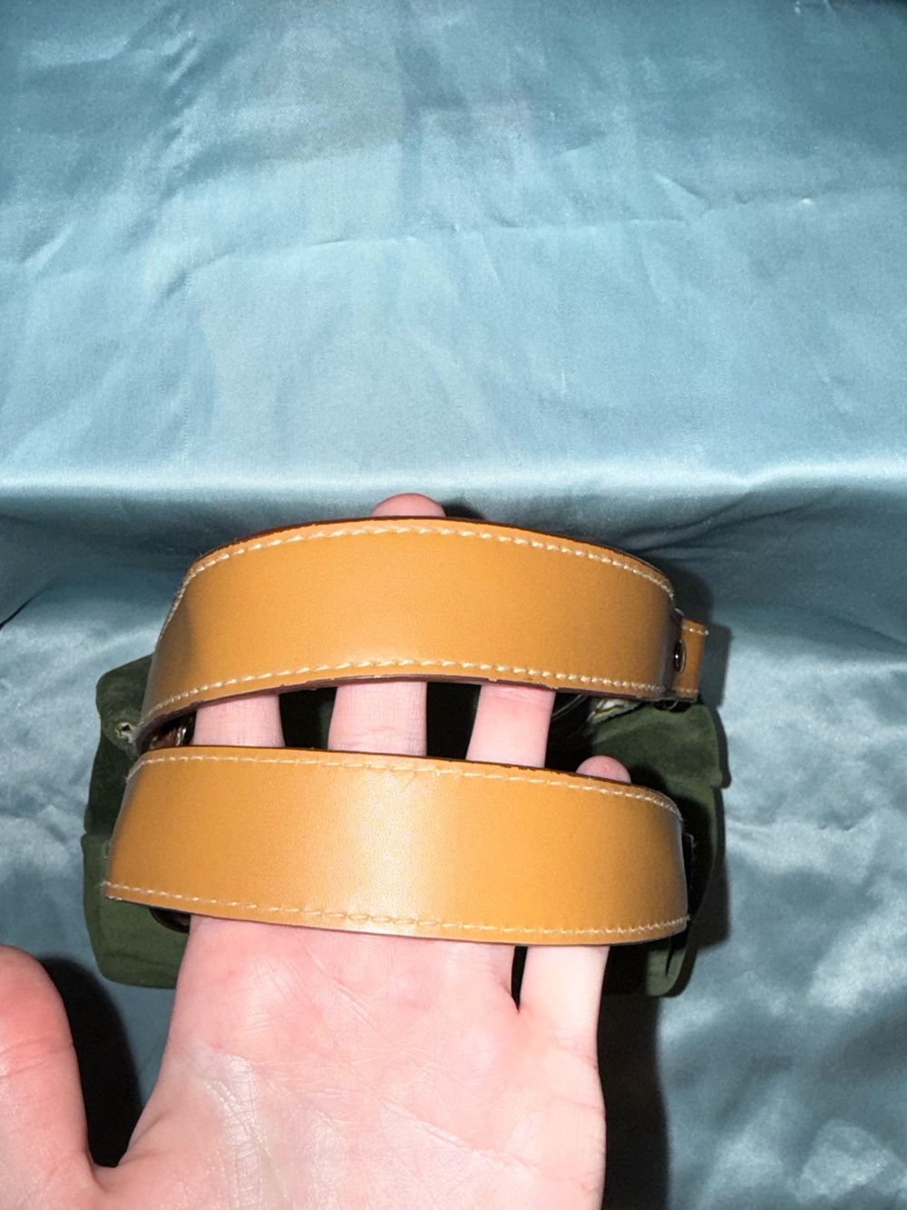 Vintage Green Suede Amanda Smith Purse - Picture 10 of 14